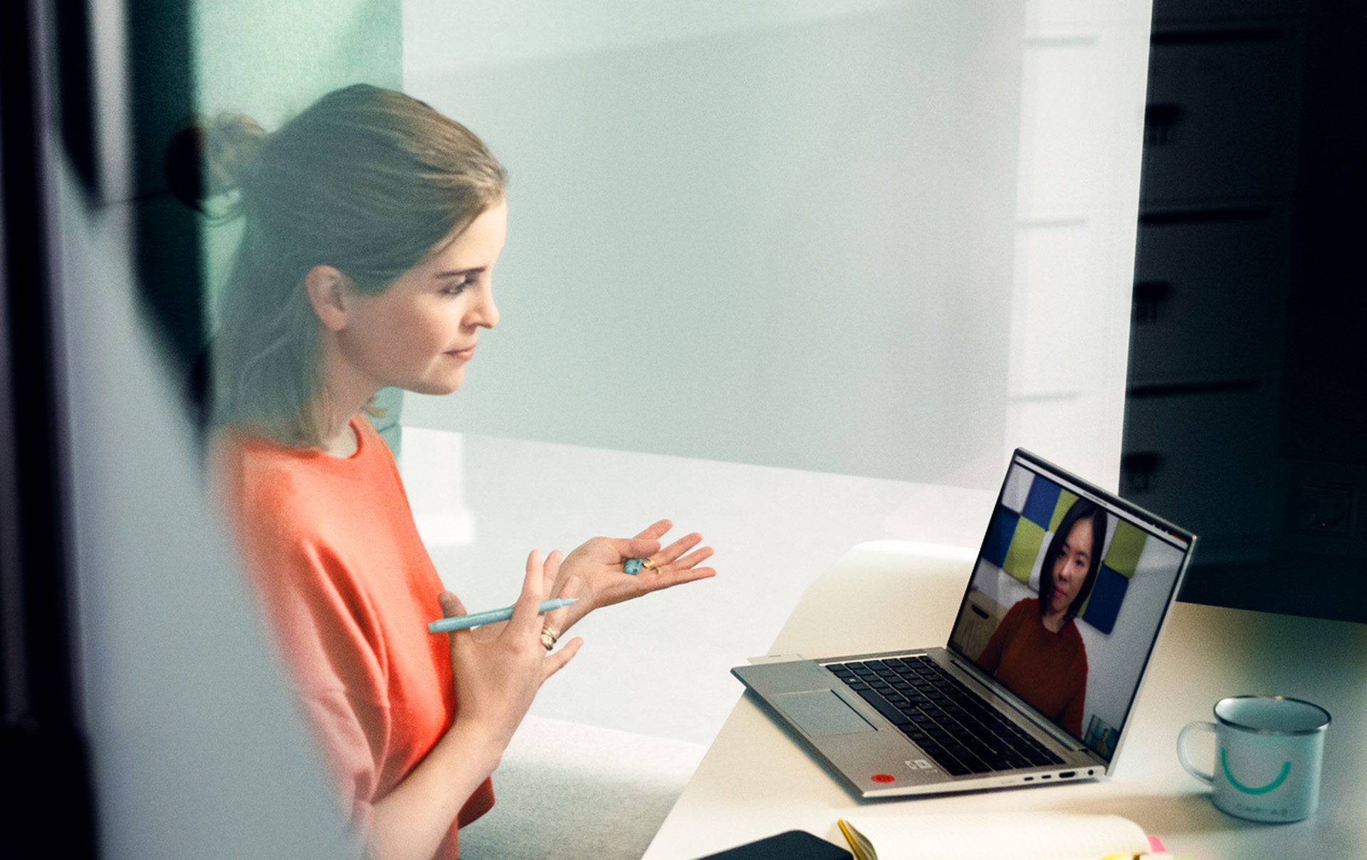 Natasha in online meeting